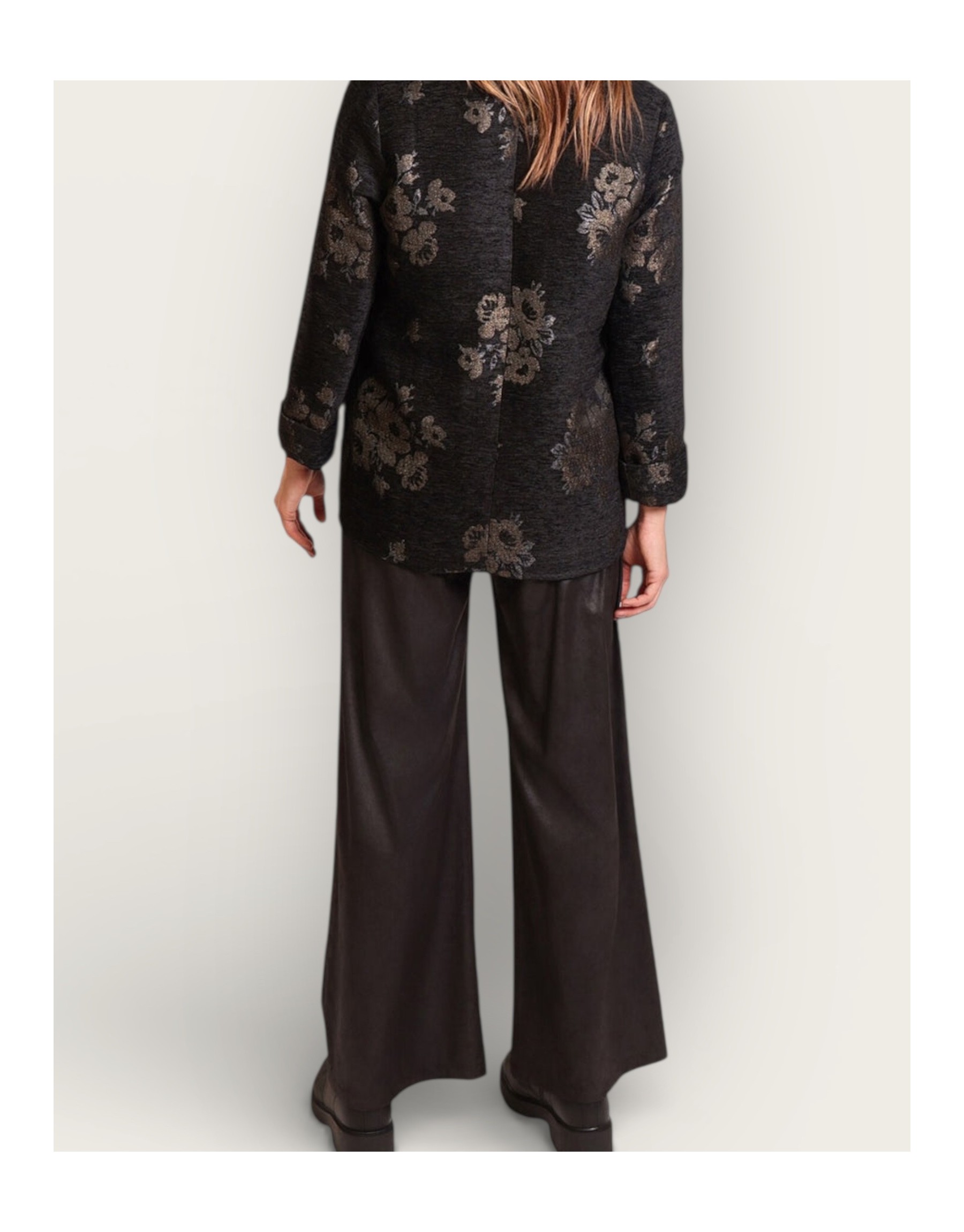 Giacca in velluto floreale