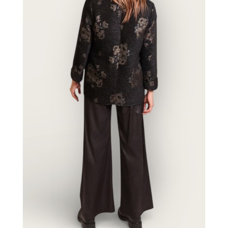 Giacca in velluto floreale