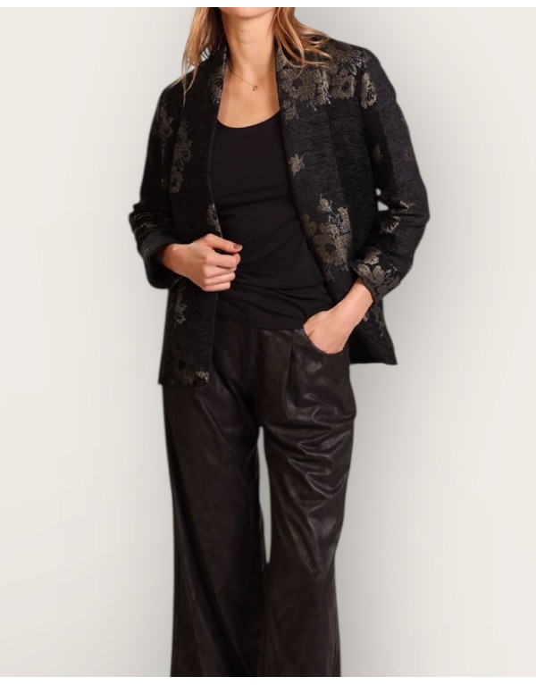 Giacca in velluto floreale