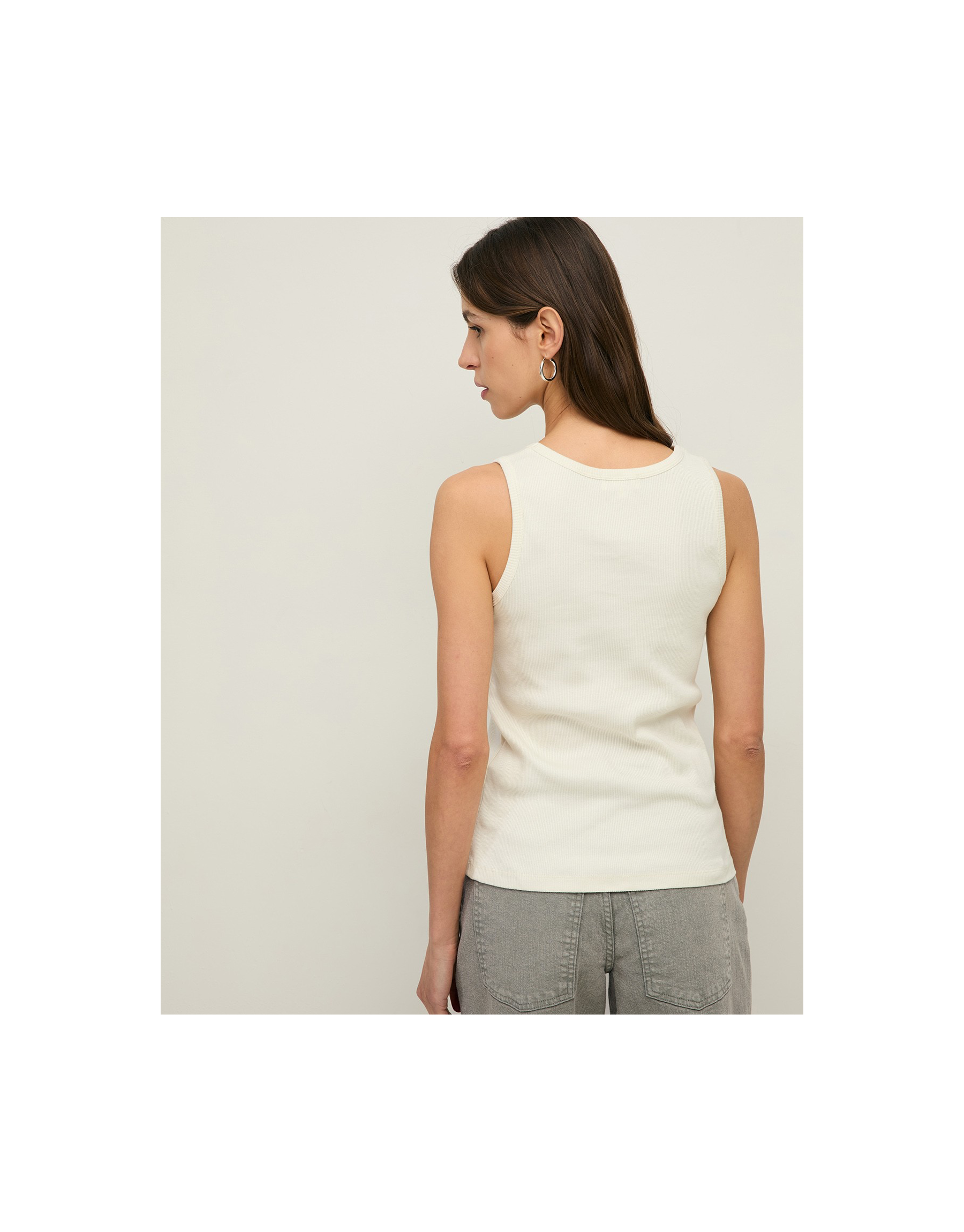 Canotta "Essential Rib" in Cotone Organico a Costine
