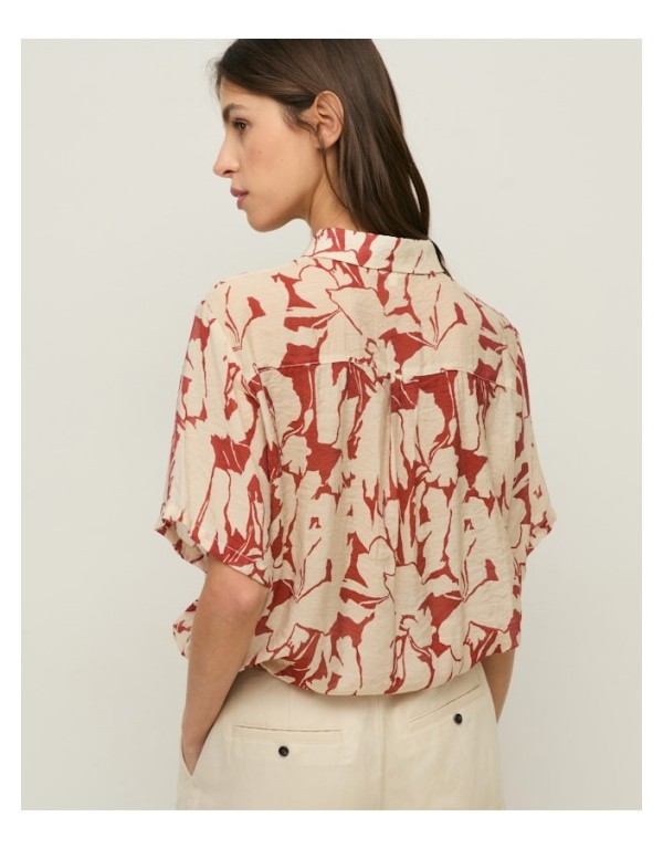 Camicia Boxy a Fantasia Floreale