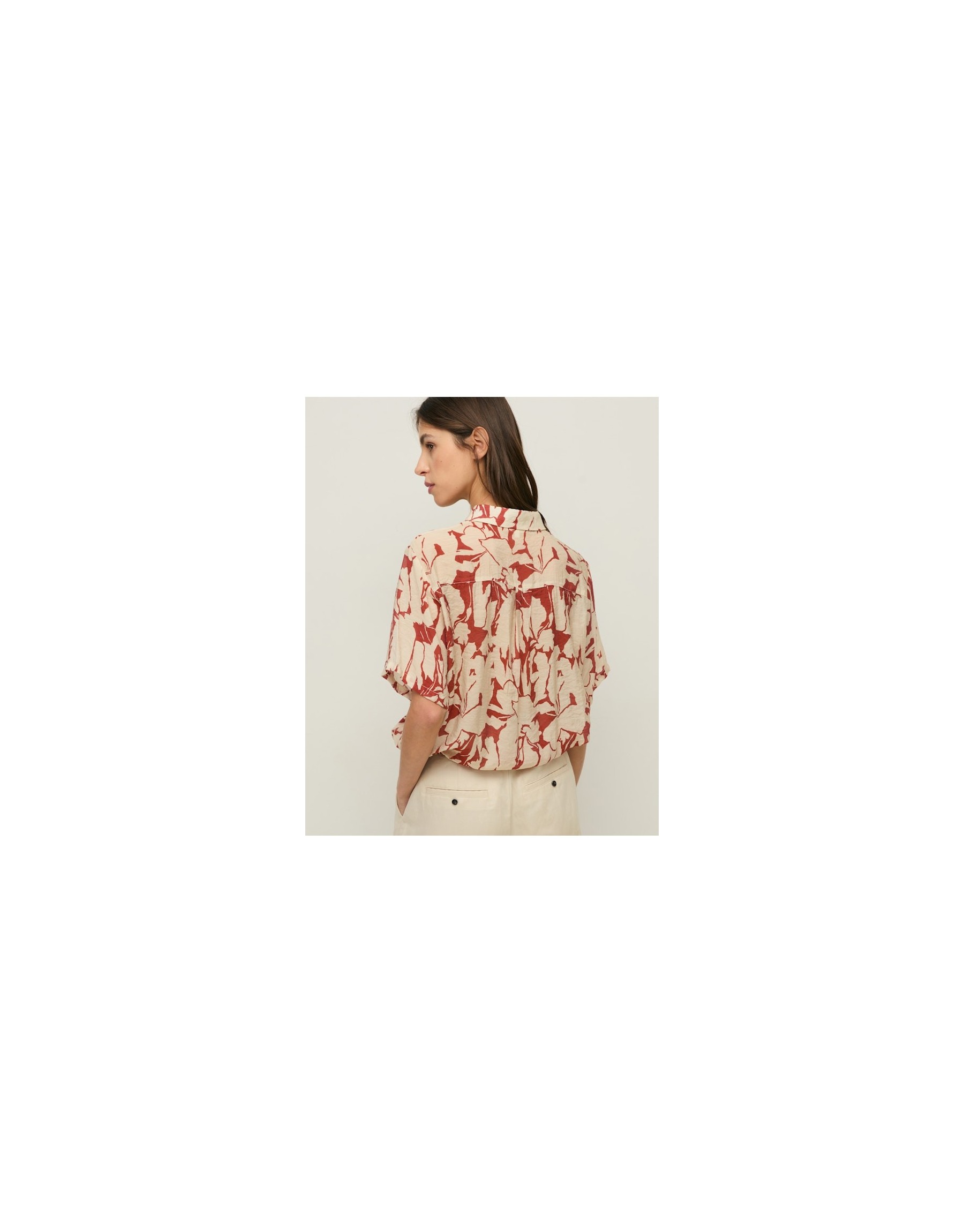 Camicia Boxy a Fantasia Floreale