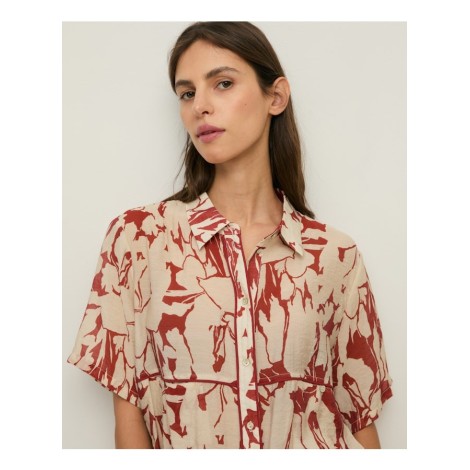 Camicia Boxy a Fantasia Floreale