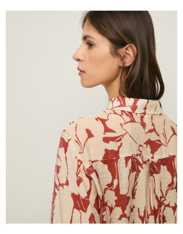 Camicia Boxy a Fantasia Floreale