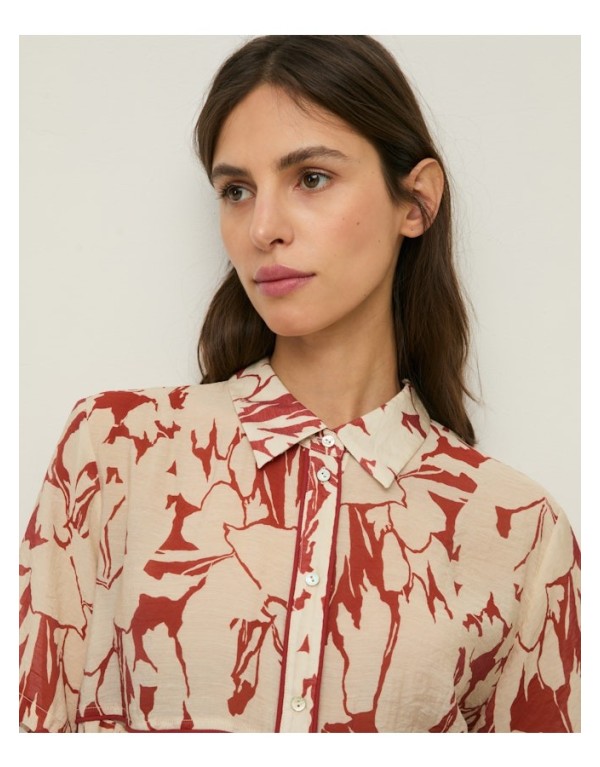 Camicia Boxy a Fantasia Floreale