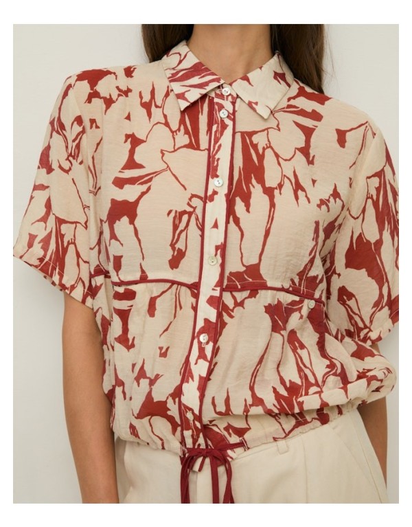 Camicia Boxy a Fantasia Floreale