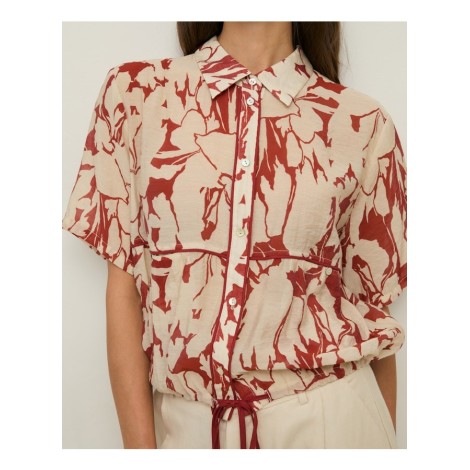 Camicia Boxy a Fantasia Floreale