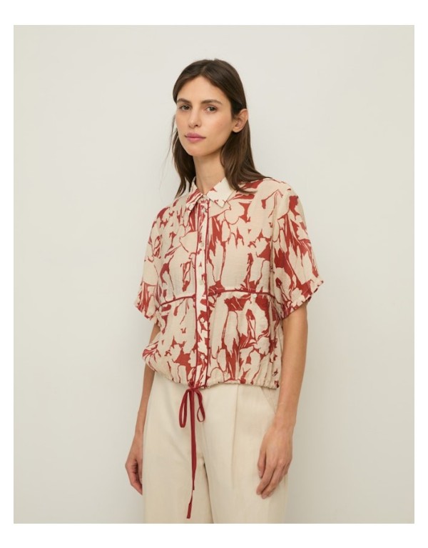 Camicia Boxy a Fantasia Floreale