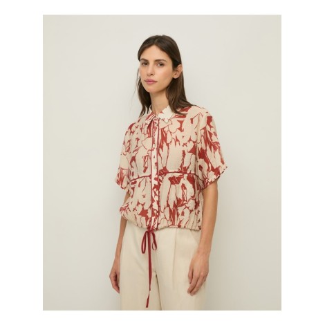 Camicia Boxy a Fantasia Floreale