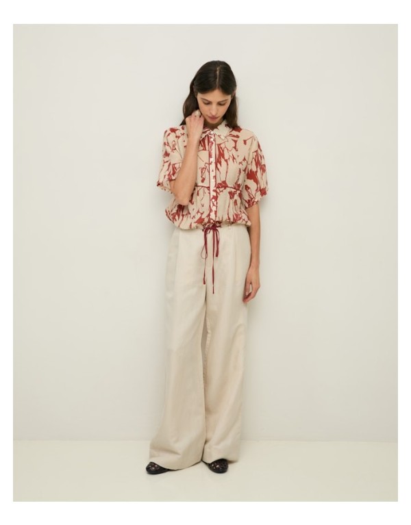 Camicia Boxy a Fantasia Floreale