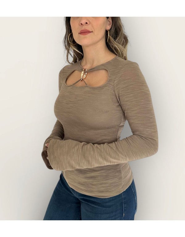 Maglia gioiello camel
