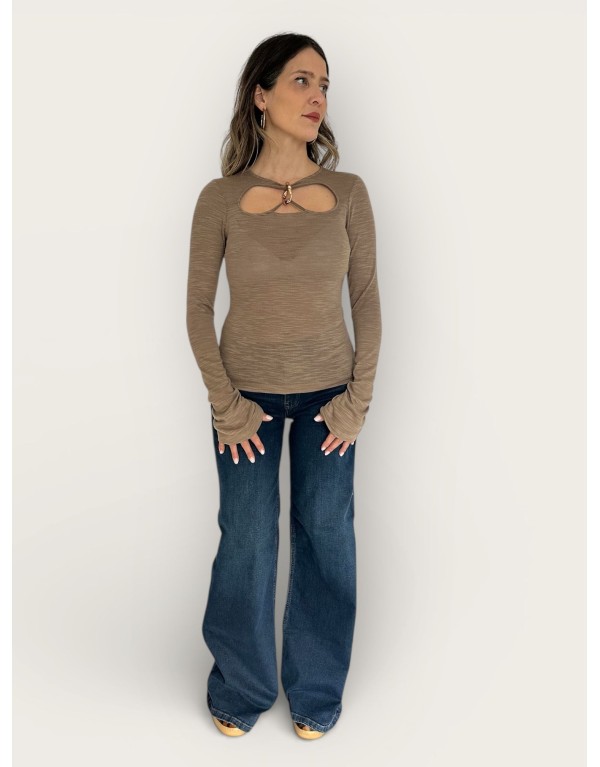 Maglia gioiello camel